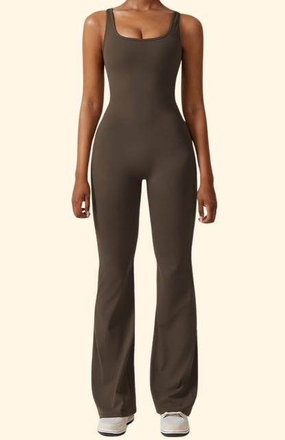 Nouveou™ V-Back Flared Jumpsuit